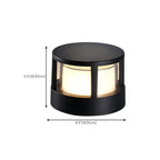 Lampe de poteau cylindrique en métal noir câblée