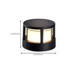 Lampe de poteau cylindrique en métal noir câblée