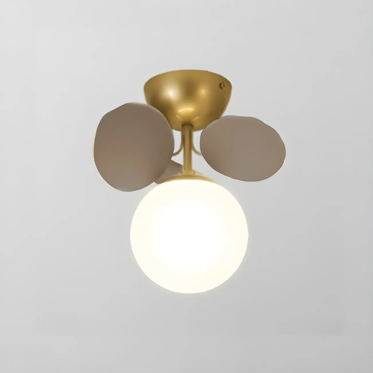 Plafonnier semi-encastré moderne en forme de boule de verre pour chambre à coucher