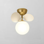 Plafonnier semi-encastré moderne en forme de boule de verre pour chambre à coucher