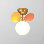 Plafonnier semi-encastré moderne en forme de boule de verre pour chambre à coucher