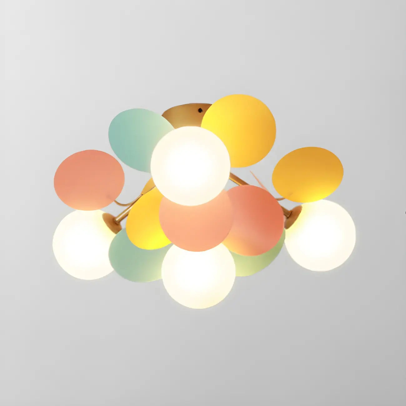 Plafonnier semi-encastré moderne en forme de boule de verre pour chambre à coucher