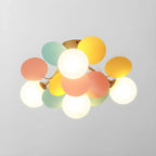 Plafonnier semi-encastré moderne en forme de boule de verre pour chambre à coucher