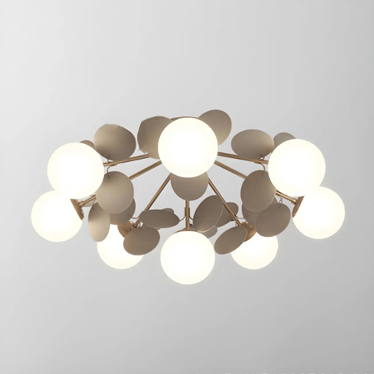 Plafonnier semi-encastré moderne en forme de boule de verre pour chambre à coucher
