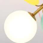 Plafonnier semi-encastré moderne en forme de boule de verre pour chambre à coucher