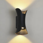 Applique murale extérieure moderne en métal LED en forme de sablier