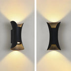 Applique murale extérieure moderne en métal LED en forme de sablier