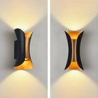 Applique murale extérieure moderne en métal LED en forme de sablier