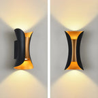 Applique murale extérieure moderne en métal LED en forme de sablier