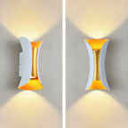 Applique murale extérieure moderne en métal LED en forme de sablier