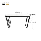 Table de bar moderne en faux marbre avec structure en métal pour la cuisine