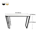 Table de bar moderne en faux marbre avec structure en métal pour la cuisine