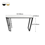 Table de bar moderne en faux marbre avec structure en métal pour la cuisine