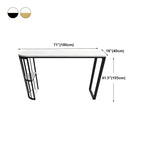 Table de bar moderne en faux marbre avec structure en métal pour la cuisine