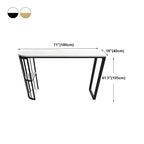 Table de bar moderne en faux marbre avec structure en métal pour la cuisine
