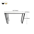 Table de bar moderne en faux marbre avec structure en métal pour la cuisine