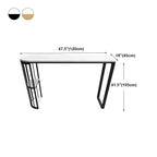 Table de bar moderne en faux marbre avec structure en métal pour la cuisine