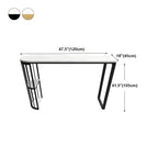 Table de bar moderne en faux marbre avec structure en métal pour la cuisine