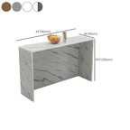 Table de bar rectangulaire blanche en bois pour salon