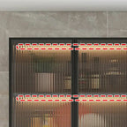 vaisselier mural gris en bois pour cuisine