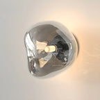 Applique murale LED en verre miroir Art Déco en forme de rocher