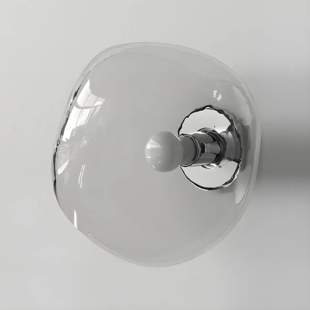 Applique murale LED en verre miroir Art Déco en forme de rocher