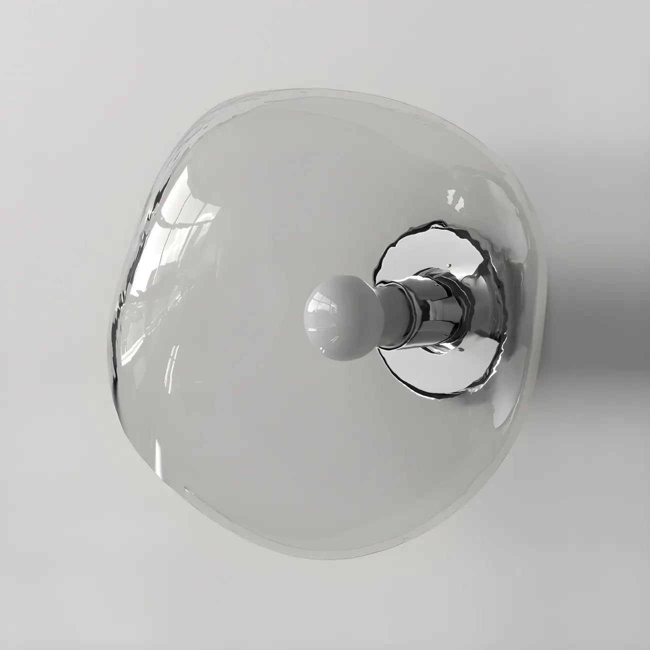 Applique murale LED en verre miroir Art Déco en forme de rocher