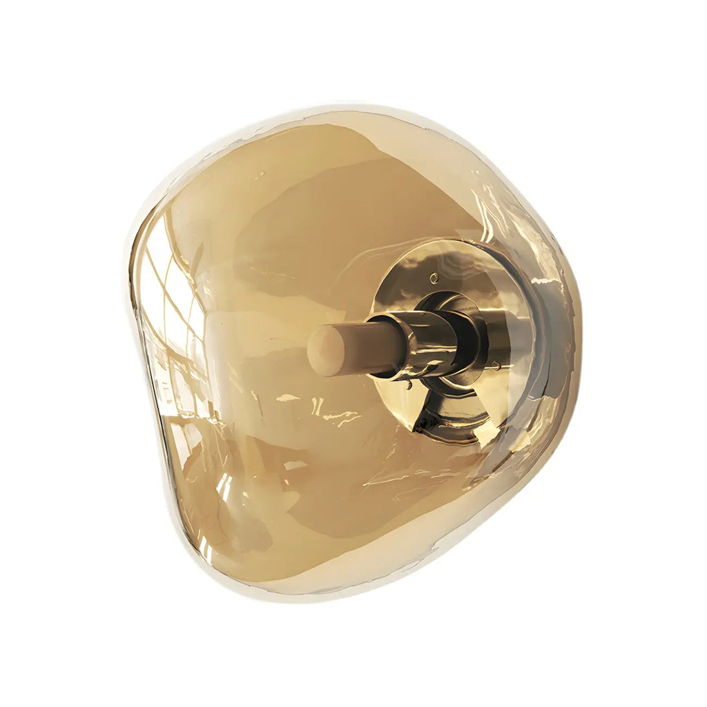 Applique murale LED en verre miroir Art Déco en forme de rocher