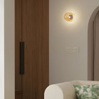 Applique murale LED en verre miroir Art Déco en forme de rocher
