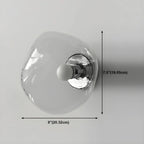 Applique murale LED en verre miroir Art Déco en forme de rocher