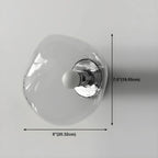 Applique murale LED en verre miroir Art Déco en forme de rocher