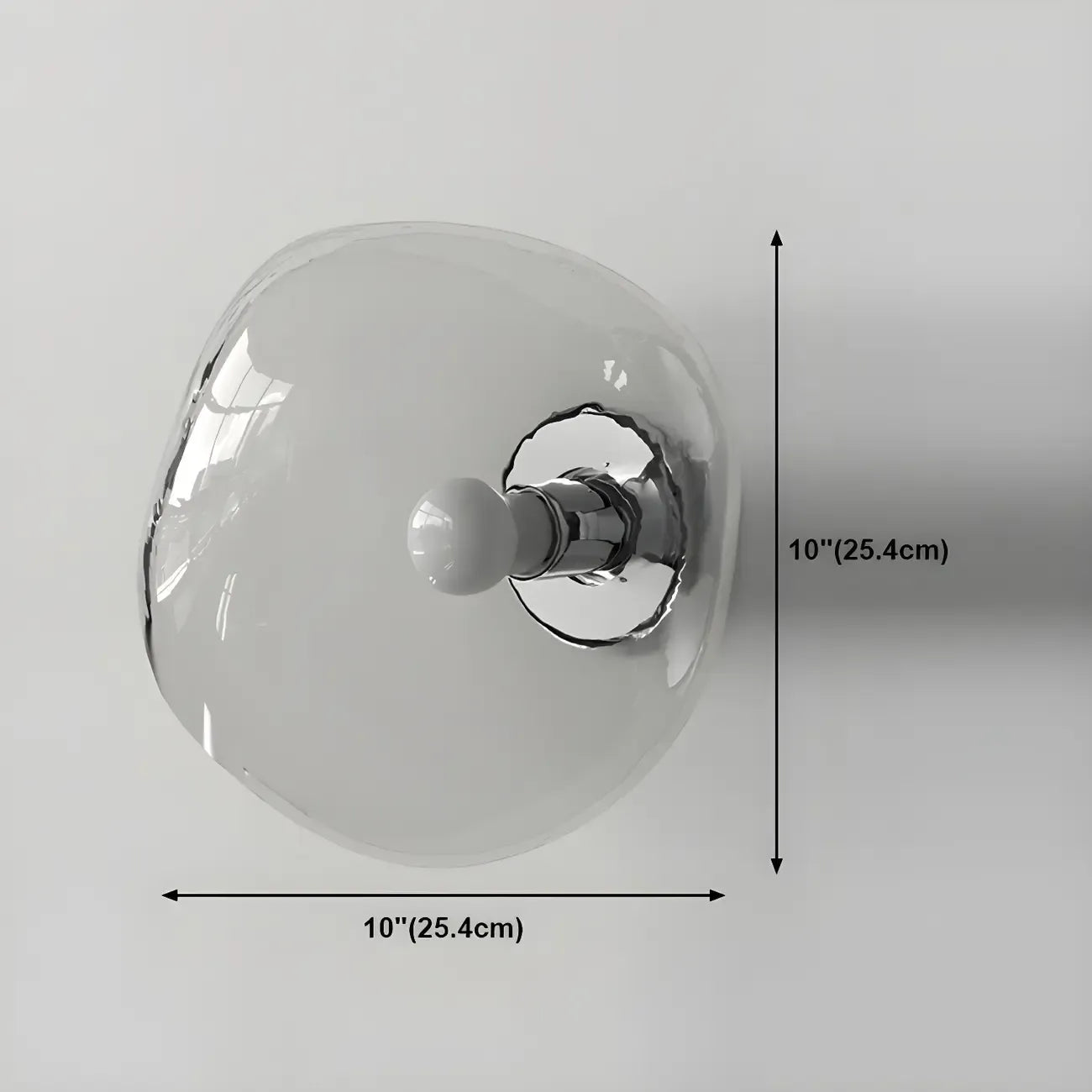 Applique murale LED en verre miroir Art Déco en forme de rocher