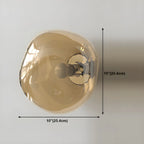 Applique murale LED en verre miroir Art Déco en forme de rocher