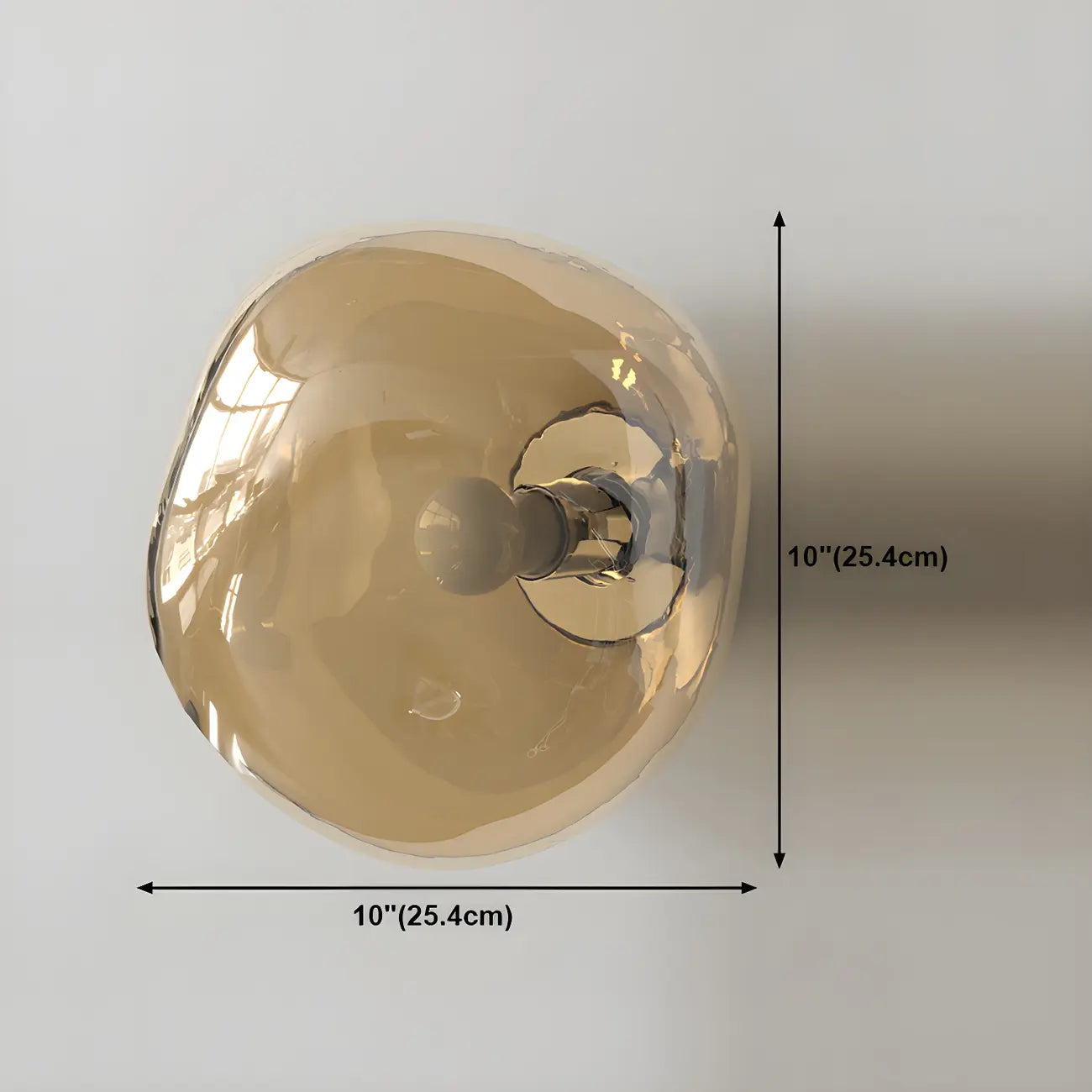 Applique murale LED en verre miroir Art Déco en forme de rocher