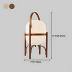 Lampe de table LED géométrique à brancher avec cadre en bois pour chambre