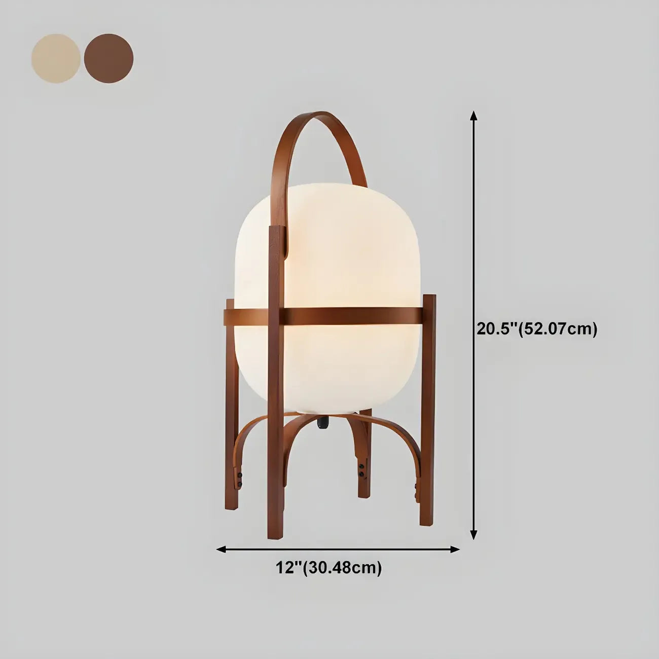 Lampe de table LED géométrique à brancher avec cadre en bois pour chambre