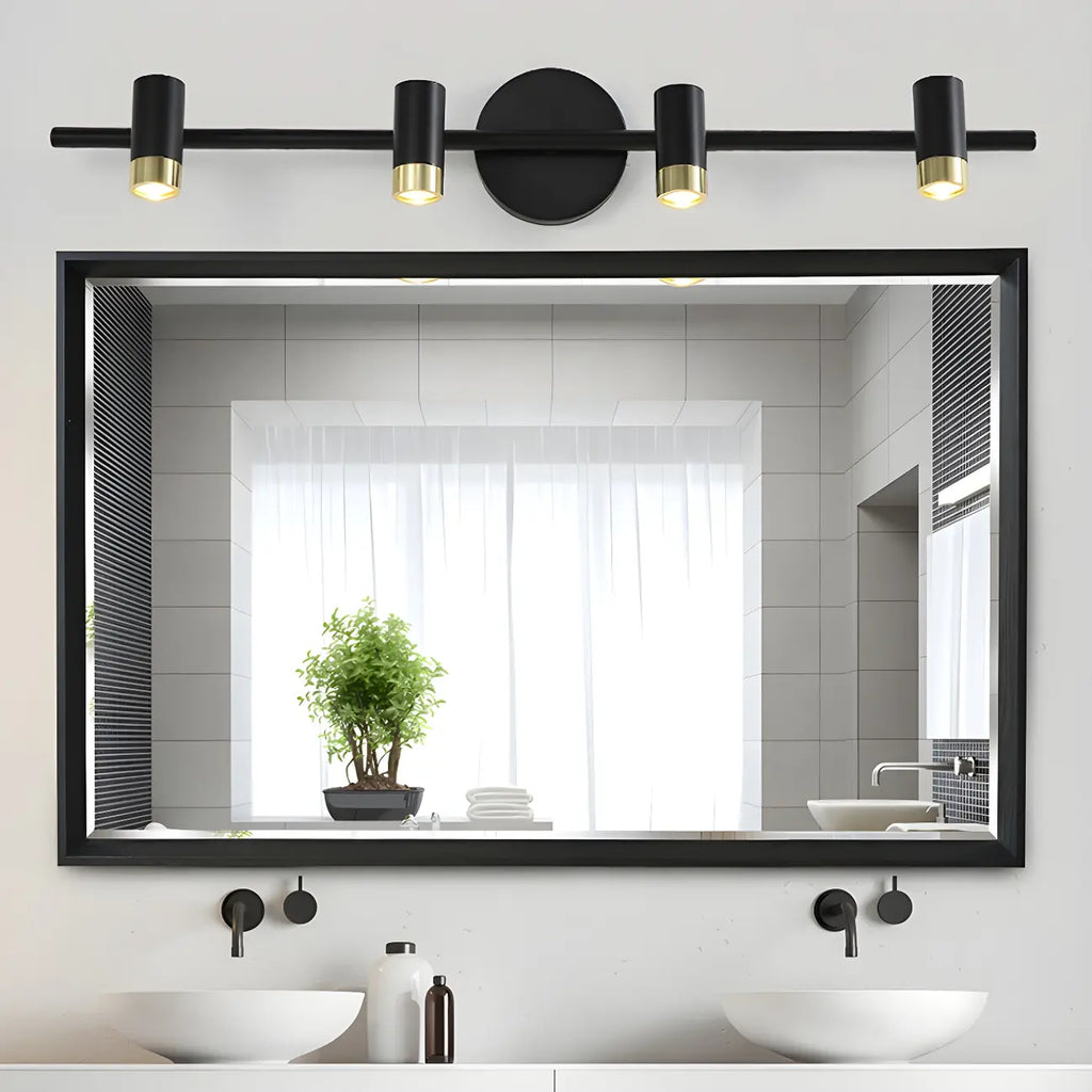 Lampe de salle de bain cylindrique moderne en métal