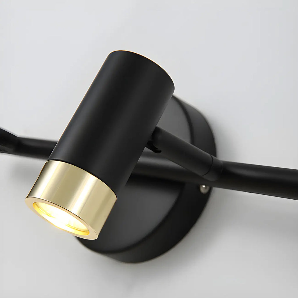 Lampe de salle de bain cylindrique moderne en métal