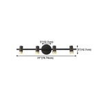 Lampe de salle de bain cylindrique moderne en métal