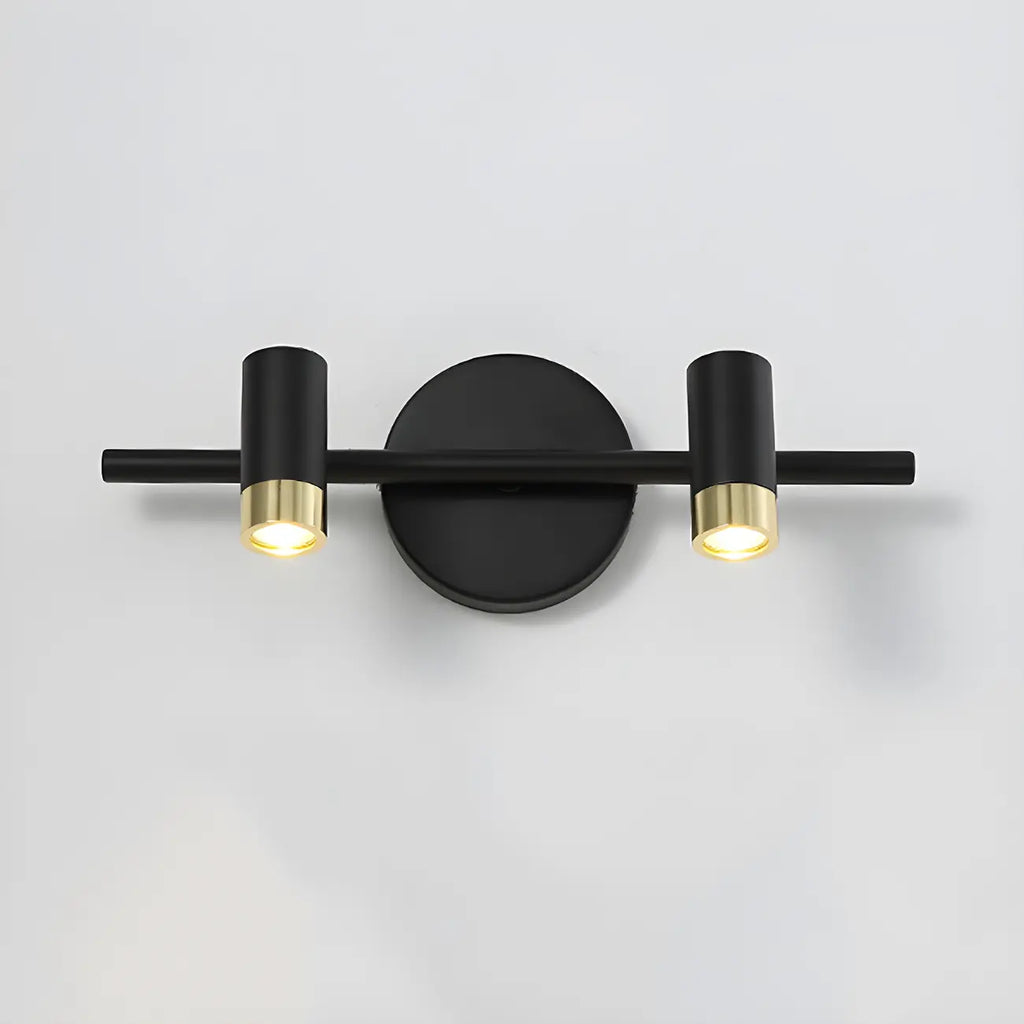 Lampe de salle de bain cylindrique moderne en métal
