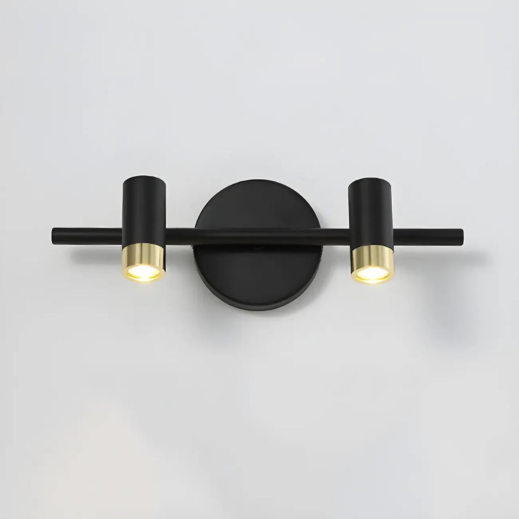 Lampe de salle de bain cylindrique moderne en métal