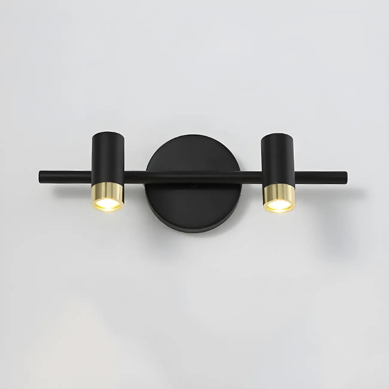 Lampe de salle de bain cylindrique moderne en métal