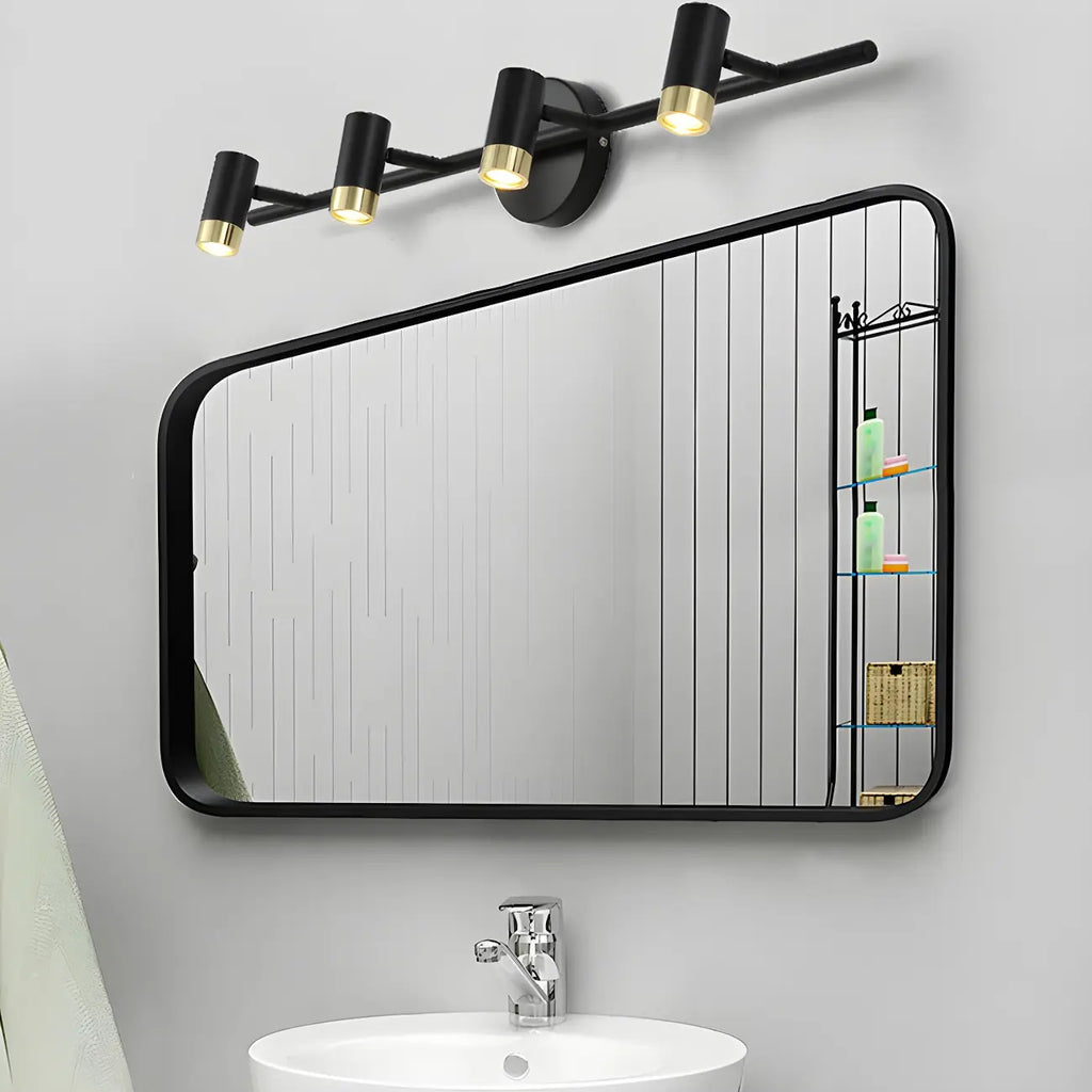 Lampe de salle de bain cylindrique moderne en métal