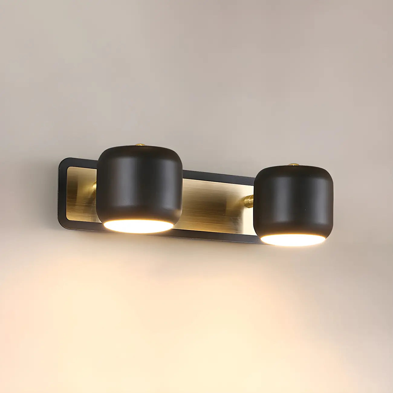 Applique murale moderne cylindrique en aluminium à LED blanc chaud pour salle de bain