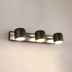 Applique murale moderne cylindrique en aluminium à LED blanc chaud pour salle de bain