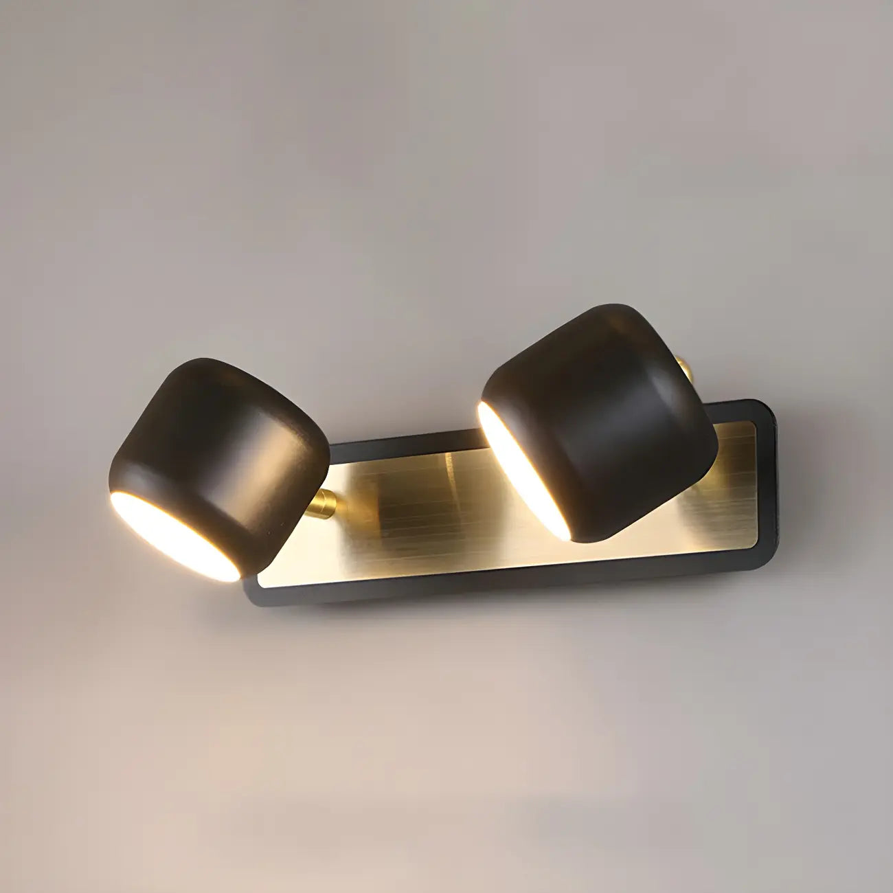 Applique murale moderne cylindrique en aluminium à LED blanc chaud pour salle de bain
