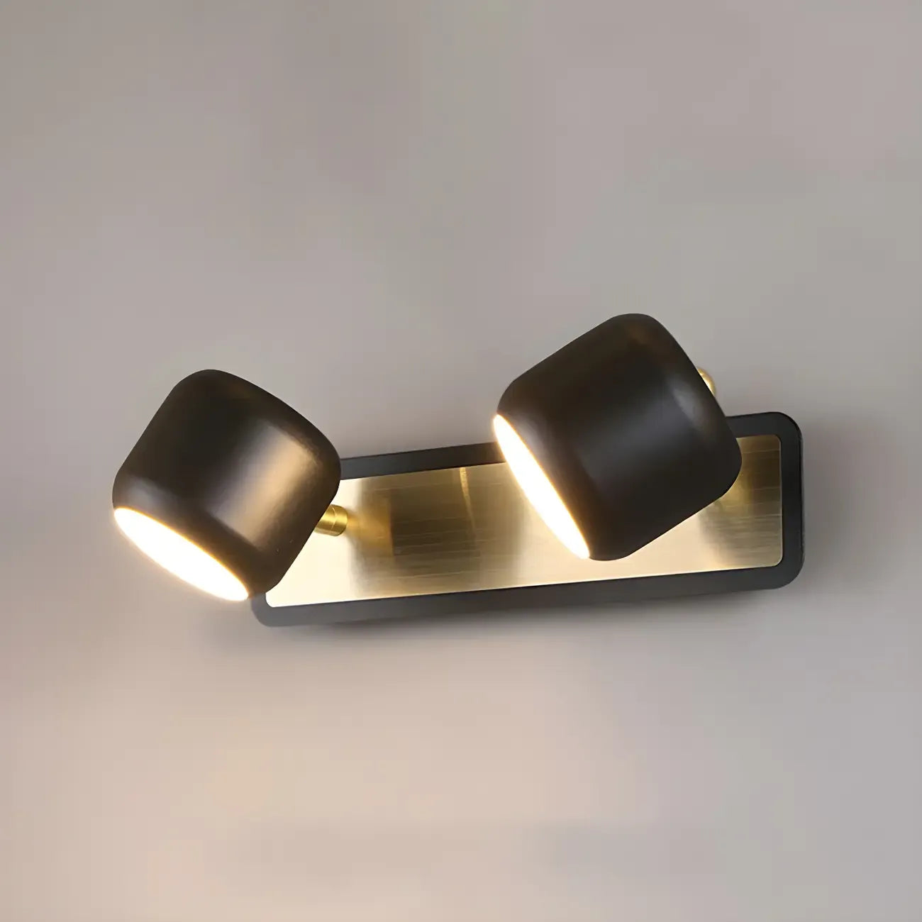 Applique murale moderne cylindrique en aluminium à LED blanc chaud pour salle de bain