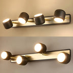 Applique murale moderne cylindrique en aluminium à LED blanc chaud pour salle de bain