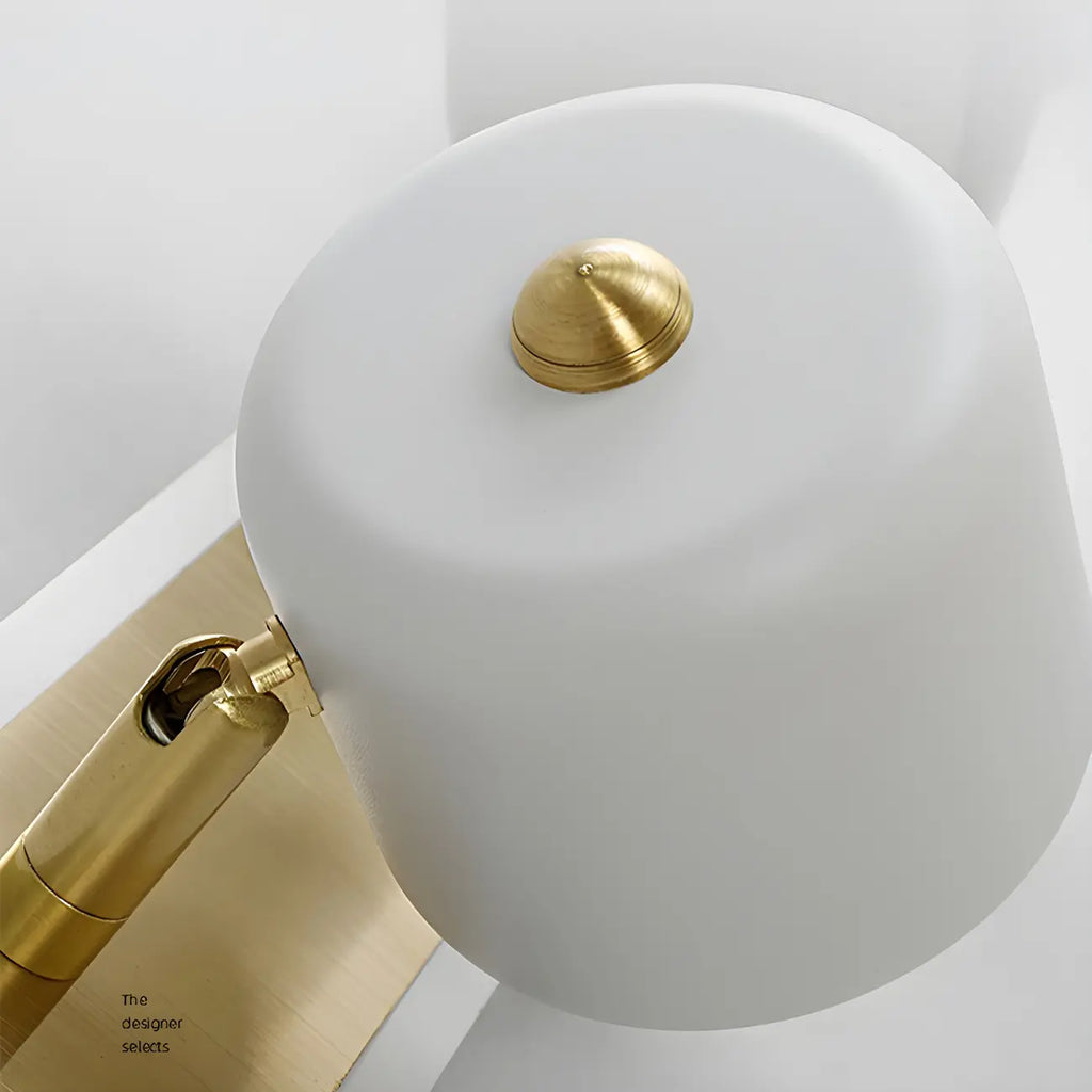 Applique murale moderne cylindrique en aluminium à LED blanc chaud pour salle de bain