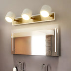 Applique murale moderne cylindrique en aluminium à LED blanc chaud pour salle de bain
